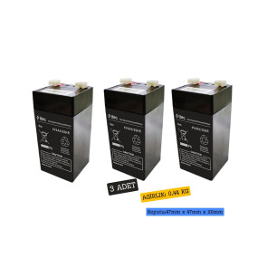 TTEC 4V 4Ah Akü 3 Adet